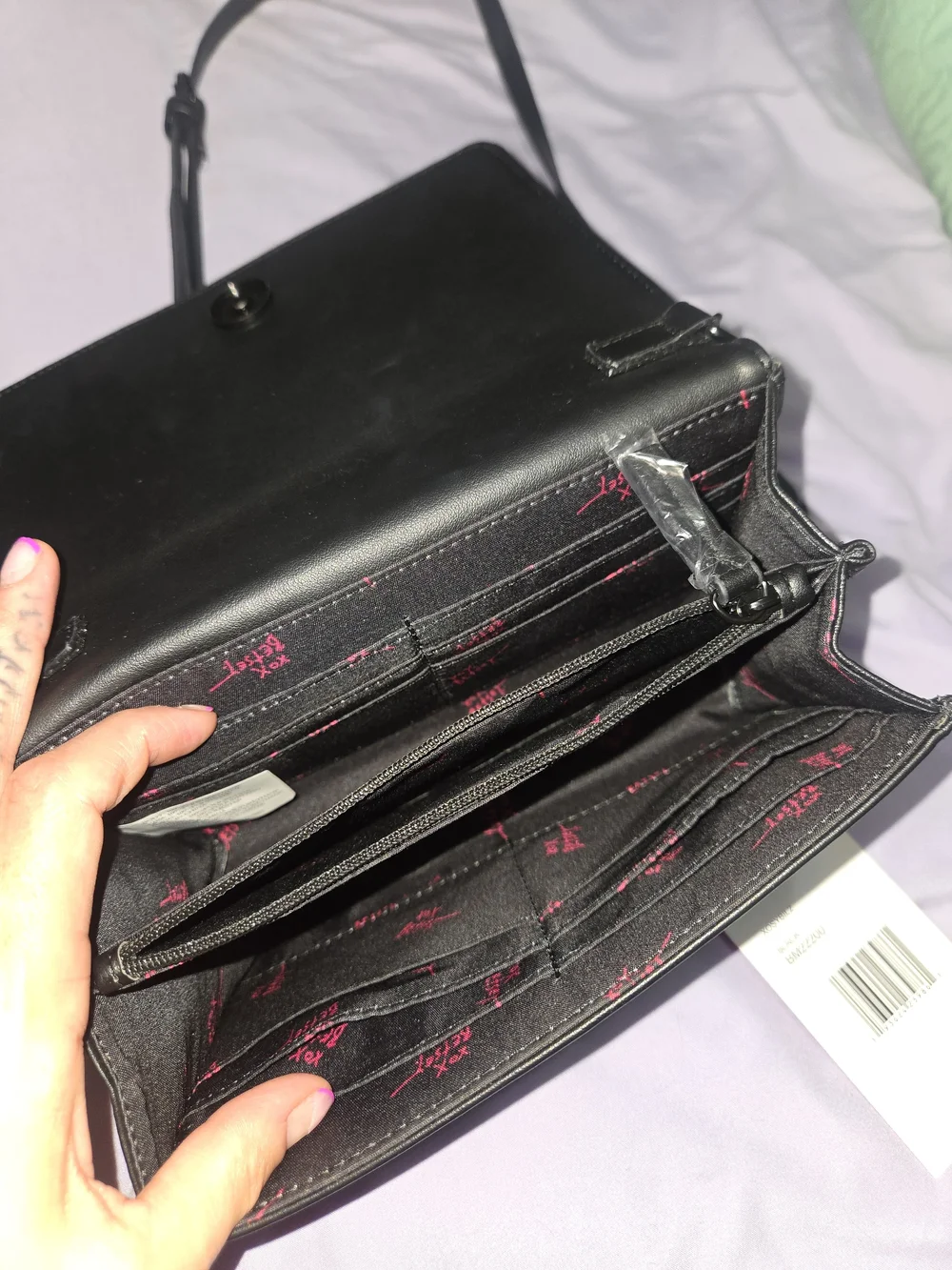 Betsey Johnson Black Studded Skull Crossbody Bag - Picture 3 of 5